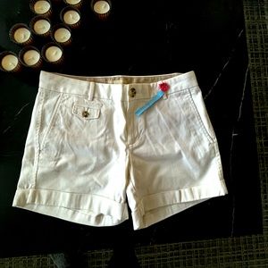 Banana Republic cream white shorts